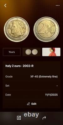 2002 Italy 2 Euro Coin Dante Alighieri Very Rare