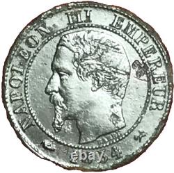 #2147 RARE 1 centime 1854 B Rouen Napoleon III VERY RARE INVOICE