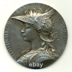 (3892) Very Rare Silver Medal, Centenary of the Bank of France, 1901