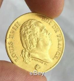 40 Francs Gold Louis Xviii. 1816 A. Rare. Very Nice Condition And Small Price