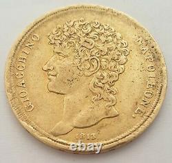 40 Read 1813 Gioacchino Napoleone, Joachim Murat, Italia Oro, Very Rare