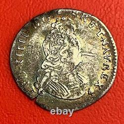 #4350 Louis XIV 1/12 Ecu To The 8 L 2nd Type 1704 Very Rare Facture