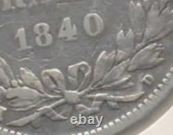 5 FRANCS LOUIS PHILIPPE 1840 D TOUR very rare