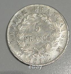 5 FRANCS NAPOLEON 1ST 1813 MA = MARSEILLE SUP /SPL very rare in great condition 25 grams