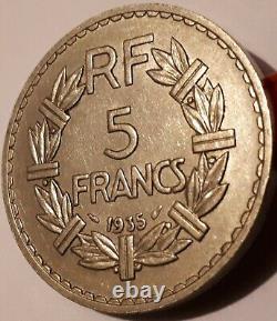 /// 5 Francs Lavrillier 1935 /// Spl / Fdc Very Rare In The State