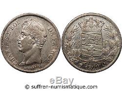 5 Francs Silver- Charles X 1829 Q Perpignan Very Rare 3 Ex Listed