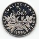 5 Francs Slice Seeder 1996 Fluted (grooved) Of Be Very Rare Box