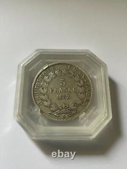 5 francs 1852 A J J bare under shell very rare less than 3769 ex gad 722 proof