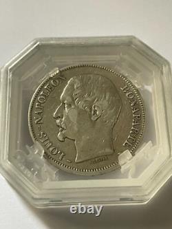 5 francs 1852 A J J bare under shell very rare less than 3769 ex gad 722 proof