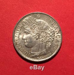 50 Centimes 1850 Ceres In Paris Currency In Very Rare Condition Splendid Silver