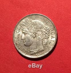 50 Centimes 1850 Ceres In Paris Currency In Very Rare Condition Splendid Silver