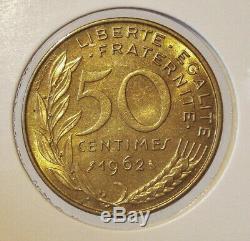 50 Centimes 1962. 4 Folds. Rare. Very Nice State