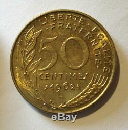 50 Centimes 1962. 4 Folds. Rare. Very Nice State