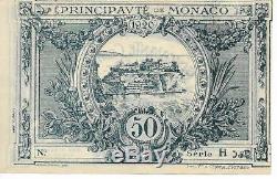 50 Cents Monaco 1920 Unc Ticket Without Serial Number Very Rare