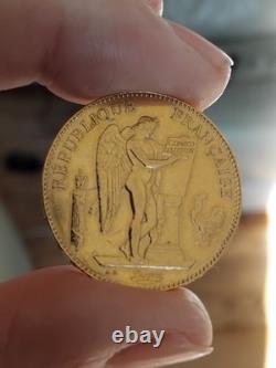 50 Franc Gold Coin Genius 1887 A 16.12 g Gold 301 Struck, Very Rare Coin