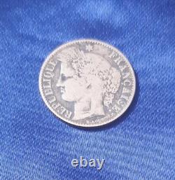 50 centimes Ceres 1850 BB Silver VERY RARE 40? 158 specimens Condition XF ++