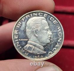 #65-100 Monaco 1 Franc 1960 Silver Trial Very Rare #65-100 Monaco 1 Franc 1960 Silver Trial Very Rare