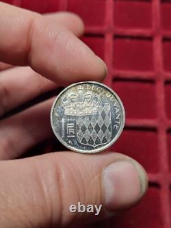 #65-100 Monaco 1 Franc 1960 Silver Trial Very Rare
