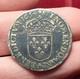 #65-232 Louis Xiv Quarter 1/4 &Eacute;cu 1654 A Paris Very Rare