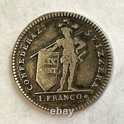 #7736 Switzerland 1 Franco 1813 Canton Tcino Very Rare