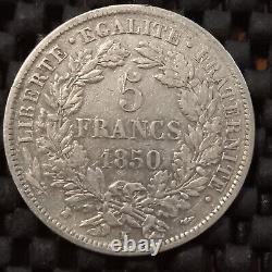 8! Very Rare! Magnificent 5 Francs 1850 K Ceres Ttb