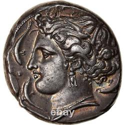#906658 Currency, Sicily, Siculo-punic, Tetradrachma, 350-320 Bc, Very Rare, Sp