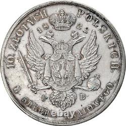 #906971 Currency, Poland, Alexander I, 10 Zlotych, 1822, Warsaw, Very Rare