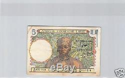 Aef French Equatorial Africa Cameroon 5 Francs Nd Alphabet A. 22 Very Rare