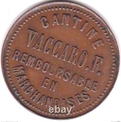 Algeria Souk-Ahras, Vaccaro Canteen, 5 cents, missing in Lecompte, Very Rare