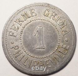 Algeria Very Rare 1 Franc Grima Farm A Philippeville