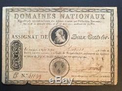 Assignat Effigy A Royal Books 200 16 & 17 April 1790 Laf 123 Very Rare