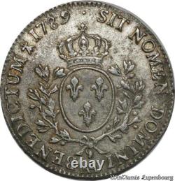B1504 France Very Rare Ecu Louis XVI 1789 AA Metz Silver - Make offer