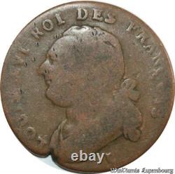 B9080 Very Rare France 12 Deniers Louis XVI François! Year 4! 1793 L Bayonne