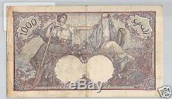 Bank Of Algeria 1000 Francs 7.3.1938 Alphabet Z. 136 Very Rare