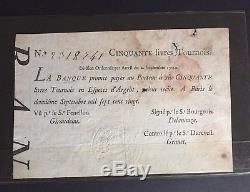 Bank Of Law Billet Of 50 Books Of September 2, 1720 Very Rare
