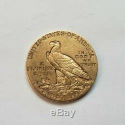 Beautiful And Rare Piece Of $ 5 Indian Gold 1909 D Denver