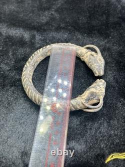 Beautiful very rare ancient Greek Roman bronze bracelet with deer heads