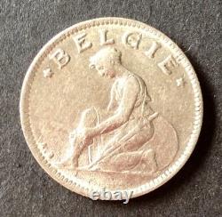 Belgium Albert I Very rare 50 Centimes coin 1934 VL