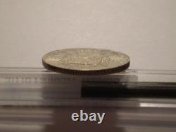 Belgium Leopold II 1881 50 cents in silver. Very rare. 13saz31