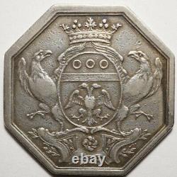 Bretagne Tres Rare Jeton Silver From J. De Guebriant, Ambassador A Cologne 1748