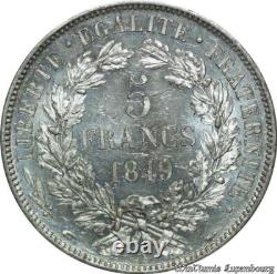 C4826 Rare France Very Rare 5 Francs Ceres 1849 A Paris Silver Splendid