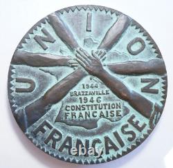 COLONIES - IVth REPUBLIC VERY RARE MEDAL CREATION OF THE FRENCH UNION 1946