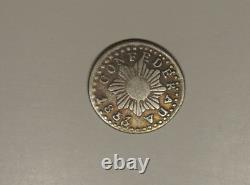 CORDOBA(ARGENTINA) RARE HALF REAL 1853 very difficult to find condition