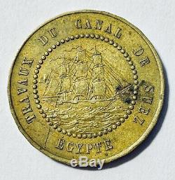 Channel Canal Of Suez 1 Franc Borel Lavalley And Company 1865 Very Rare (n2500)