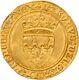 Charles Vi Golden Shield With The Crown Saint-quentin Very Rare Superb Large Blank
