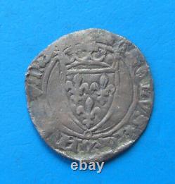 Charles VII Tres Rare Small White Or Half Floret Struck In Limoges