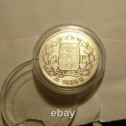 Charles X (1824-1830) 2 Silver Francs 1828 H Very Rare Variety