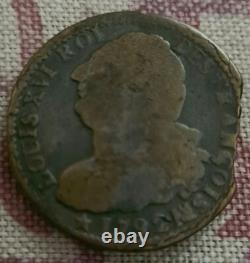Coin 2 sols 1792 M Toulouse Louis XVI very rare