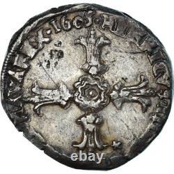 Coin, France, Henri IV, 1/4 Ecu, 1605, Montpellier, Very rare, Fine+, Silver