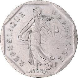 Coin, France, Sower, 2 Francs, 1991, Paris, Very rare, EF+, Nickel